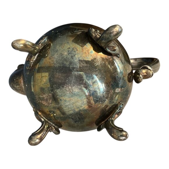 Vintage Leonard Silver Plate Coffee/Tea Pot – White Heat-Resistant Handle Accent - Picture 4 of 6